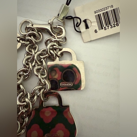 Vintage Coach 5 purse bracelet/bag charm with lanyard nwt - Picture 4 of 5